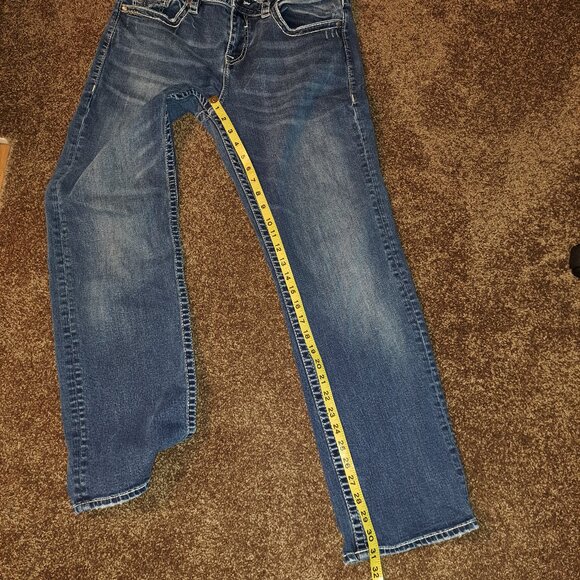 Vigoss Straight Embroidered Pocket Denim Jeans - Picture 8 of 10